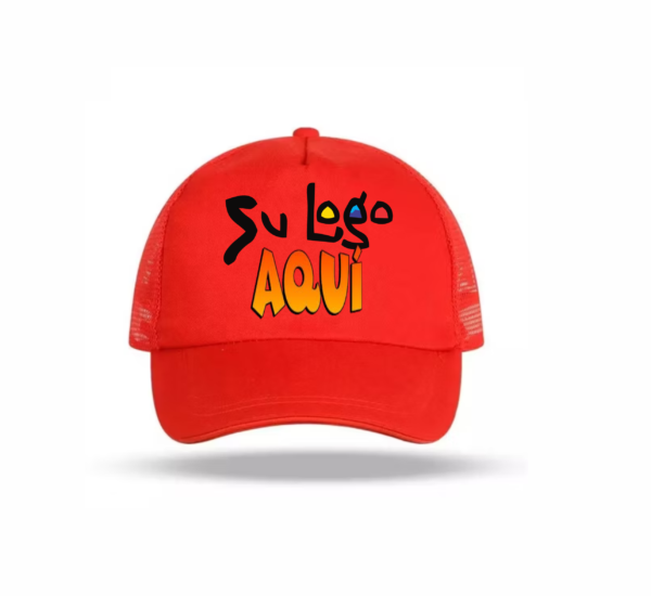 Gorras Trucker Logo Aquí Colores Plenos Pack X10 Unidades/