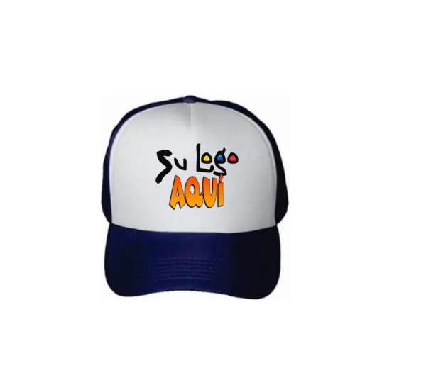 Gorras Trucker Logo Aquí/Frente Blanco  Pack 25 Unidades Envio gratis