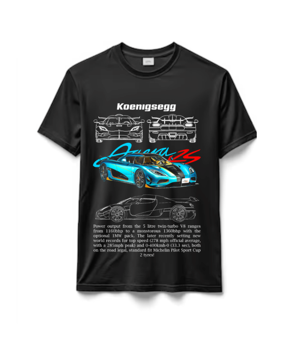 Remeras en algodón Autos koenigsegg Class