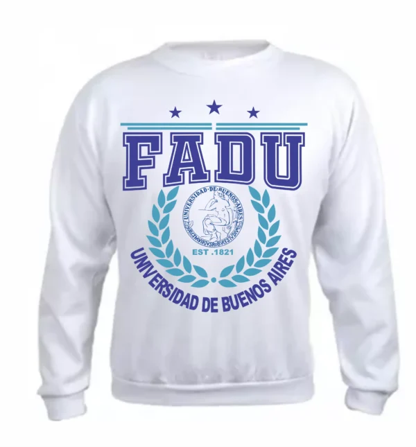Buzo Canguro en Algodón Frisado Universidades Fadu