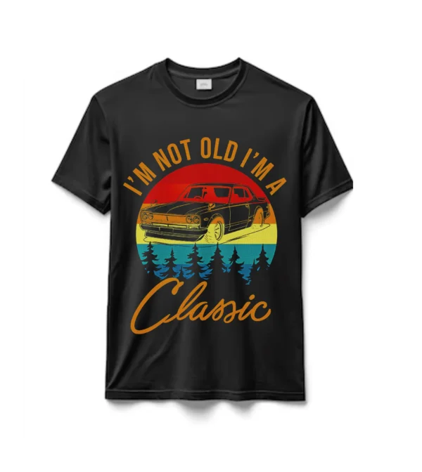 Remeras 100% Algodón No soy un auto viejo soy un auto clasico